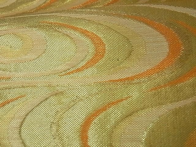 平和屋着物■六通柄袋帯 流水霞文 金糸 逸品 rt2316
