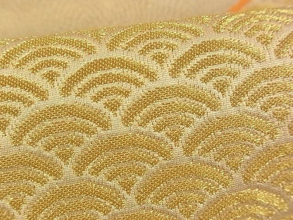 平和屋着物■六通柄袋帯 道長文 金銀糸 逸品 rt2626