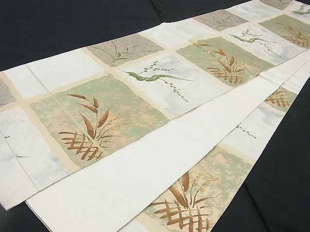 平和屋着物■西陣 六通柄袋帯 唐織 柳文 金糸 逸品 n-rv0007