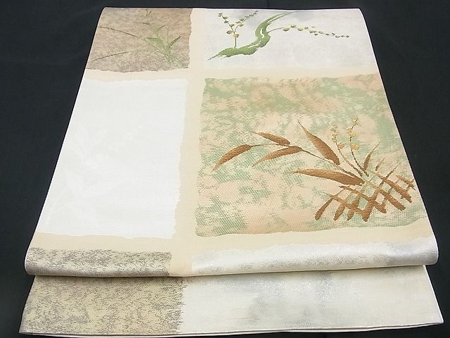 平和屋着物■西陣 六通柄袋帯 唐織 柳文 金糸 逸品 n-rv0007