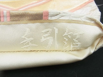 平和屋着物■六通柄袋帯 唐織 亀甲菊唐草 手引箔 逸品 n-rv0018