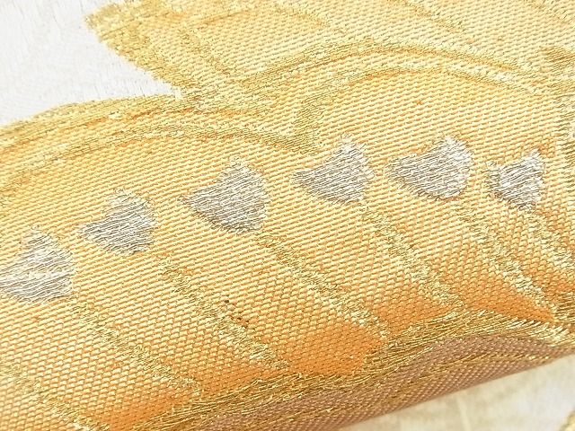 平和屋着物■六通柄袋帯 更紗草花文 金銀糸 逸品 n-rv0103