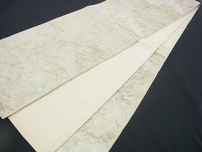 平和屋着物■六通柄袋帯 現物風景文 銀糸 逸品 n-rv0106