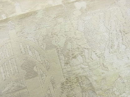 平和屋着物■六通柄袋帯 現物風景文 銀糸 逸品 n-rv0106