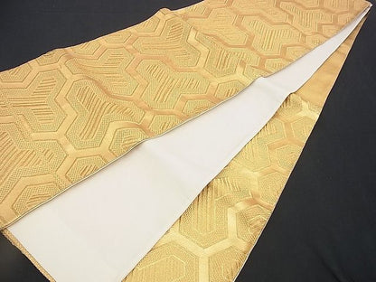 平和屋着物■六通柄袋帯 毘沙門亀甲 金糸 逸品 n-rv0200