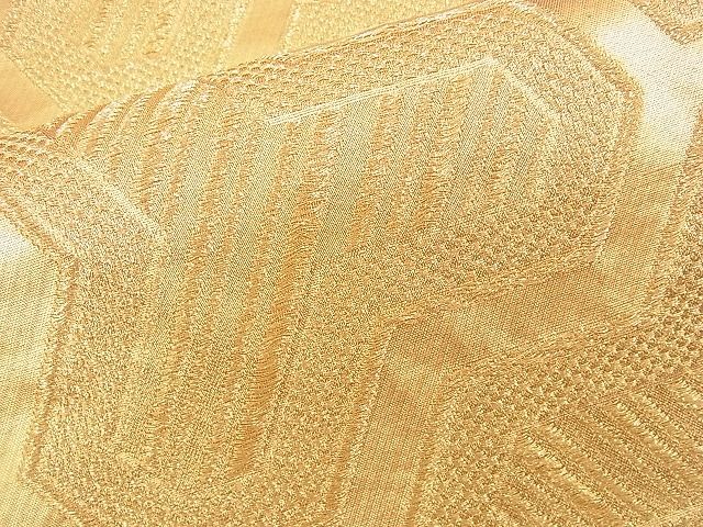 平和屋着物■六通柄袋帯 毘沙門亀甲 金糸 逸品 n-rv0200