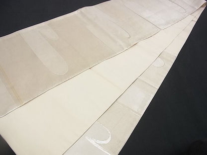 平和屋着物■六通柄袋帯 エ霞文 銀糸 逸品 n-rv0202