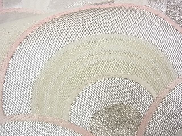 平和屋着物■六通柄袋帯 唐織 青海波 銀糸 逸品 n-rv0205