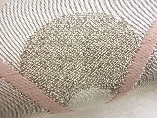 平和屋着物■六通柄袋帯 唐織 青海波 銀糸 逸品 n-rv0205