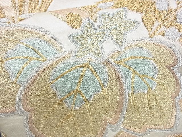 平和屋着物■六通柄京袋帯 鳳凰束ね熨斗桐文 金銀糸 逸品 n-rv0252