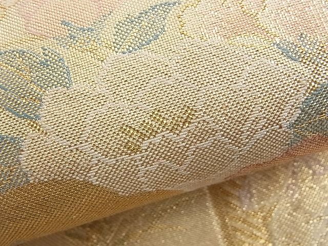 平和屋着物■佐賀錦 六通柄袋帯 源氏絵 金糸 逸品 n-rv0290