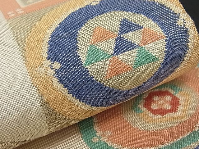 平和屋着物■六通柄袋帯 菱吉祥文 金糸 逸品 CAAB1936rv