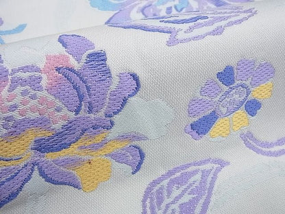 平和屋本店●極上 龍村美術織物 たつむら 六通柄袋帯 唐織 唐花文 逸品3s1026
