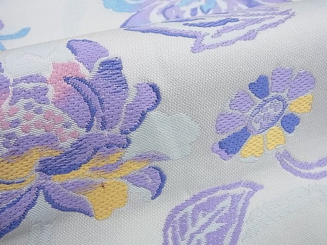 平和屋本店●極上 龍村美術織物 たつむら 六通柄袋帯 唐織 唐花文 逸品3s1026