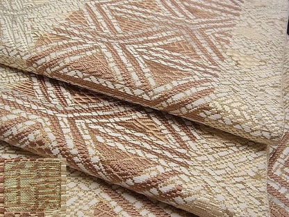 期間限定セール40%off■極上　1897年創業　名門岡野　本場筑前博多織　千年工房　八寸名古屋帯　網代風通　金糸　証紙付き　逸品　2s10454