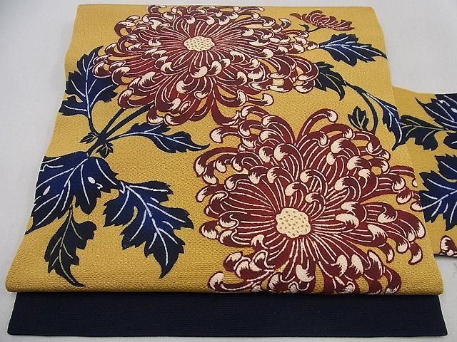 平和屋本店●極上　浦野理一　九寸名古屋帯　乱菊　鬼しぼ縮緬　たとう紙付き　逸品　未使用3s1052