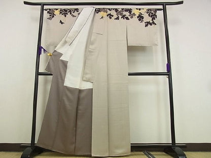 平和屋本店●極上　ジャパンオートクチュール　渡辺雪三郎　訪問着　南天文　金彩　逸品　未使用2s118