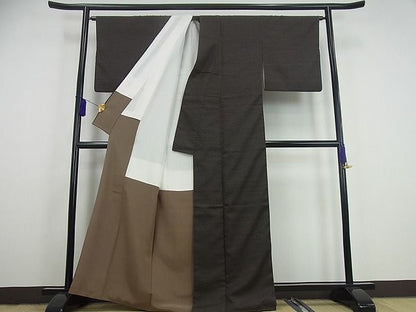 期間限定セール20％off●希少　人間国宝　北村武資　経錦　お召　若松紋　黒地　反端・色紙付き　逸品3s1594