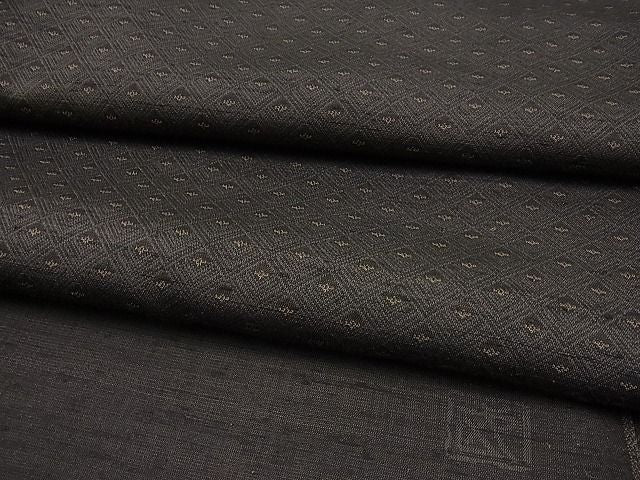 期間限定セール20％off●希少　人間国宝　北村武資　経錦　お召　若松紋　黒地　反端・色紙付き　逸品3s1594