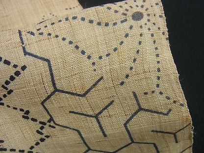平和屋本店＊極上 夏物 日本工芸会正会員 伝統工芸士 鈴木苧紡庵 重要無形文化財 越後上布 八寸名古屋帯 藍 証紙付き 逸品3s1688