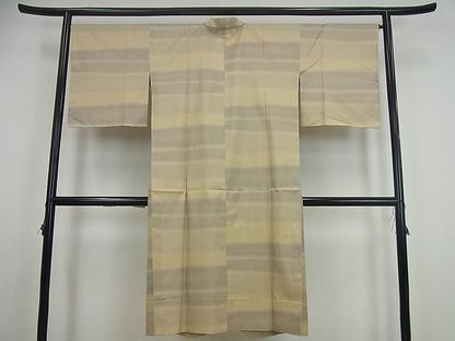 平和屋本店＃極上 道中着 本場染大島紬地 銀座もとじ 武島織物謹製 単衣 横段文 証紙・たとう紙付き 逸品 未使用3s1700