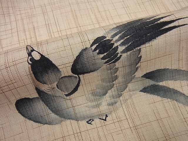 平和屋本店●希少 小紋師 藍田正雄 江戸小紋 訪問着 燕 紬地 逸品 未使用3s1918