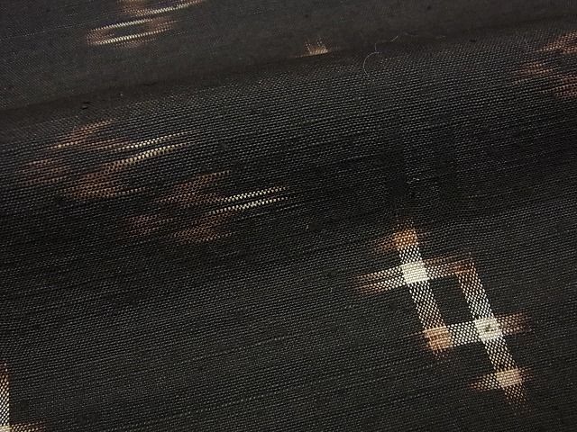 平和屋本店●極上 国指定重要無形文化財 本場久米島紬 手織 逸品 未使用3s1935