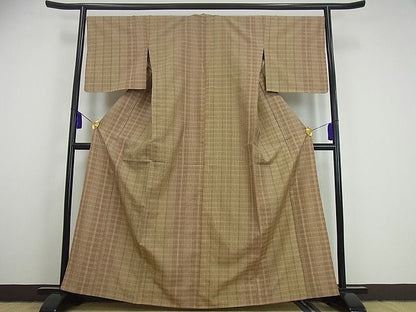 平和屋本店▽極上 与那国花織 紬 長濱徳美作 単衣 徳吉工房織 証紙付き 逸品 未使用3s2023