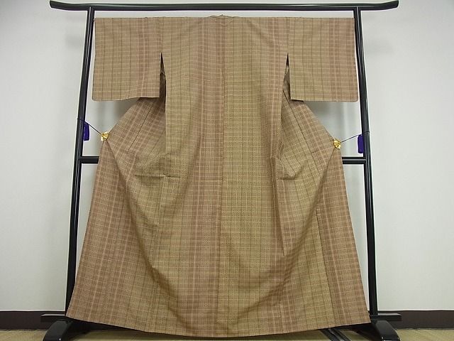 平和屋本店▽極上 与那国花織 紬 長濱徳美作 単衣 徳吉工房織 証紙付き 逸品 未使用3s2023