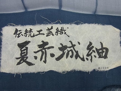 期間限定セール20％off■極上　夏物　夏赤城紬　伝統工芸織　格子柄　証紙付き　逸品　未使用3s2156