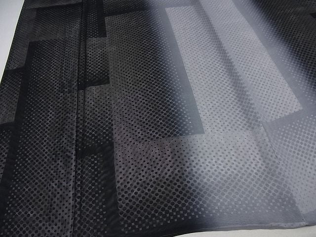 平和屋本店▽極上 訪問着 紗袷 無双 紗×絽 幾何学文様 逸品3s2157