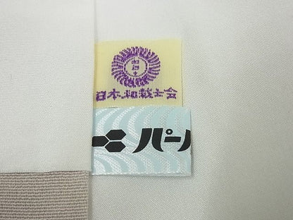 平和屋本店●極上　創業460年・千總　訪問着　絵巻風景枝梅文　金彩　パールトーン加工　逸品3s2237