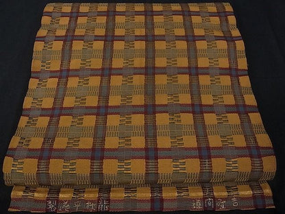 平和屋本店●極上　龍村平蔵製　本袋帯　吉野間道　逸品　未使用s234