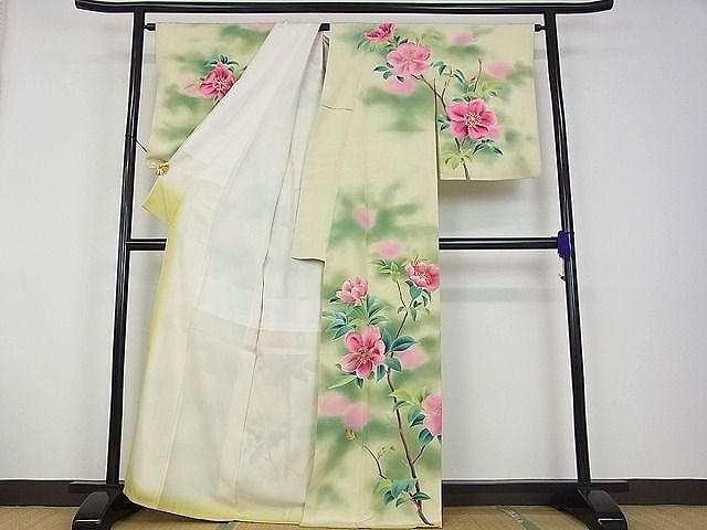平和屋本店●極上　野口真造　大彦二代目　江戸染繍友禅　訪問着　枝花文　金糸　逸品s2421