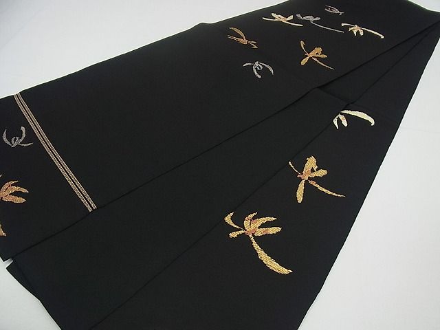 平和屋本店●最高級 龍村平蔵製 本袋帯 季繭錦 黒地 金銀糸 逸品3s2524