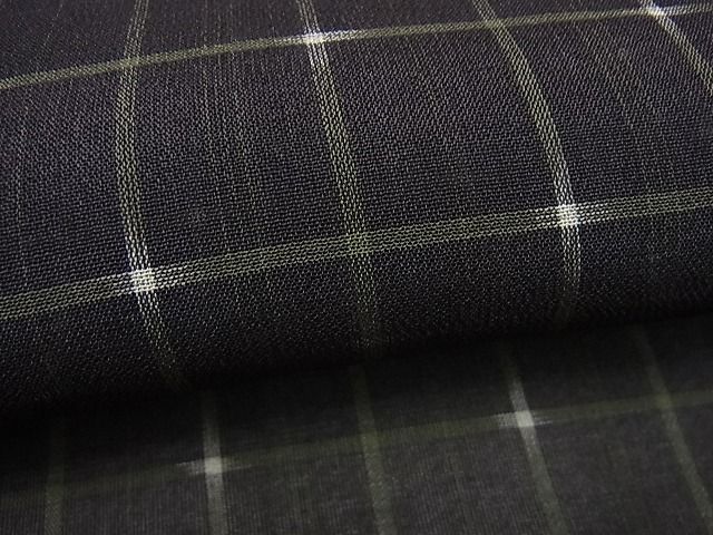 期間限定セール20％off■極上　夏物　本場琉球絣　格子柄　反端付き　逸品3s2560