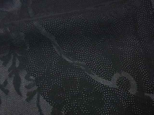 平和屋本店■極上　小紋　無双　紗袷　紗×絽　雪輪重ね菱花文　逸品　未使用3s2619