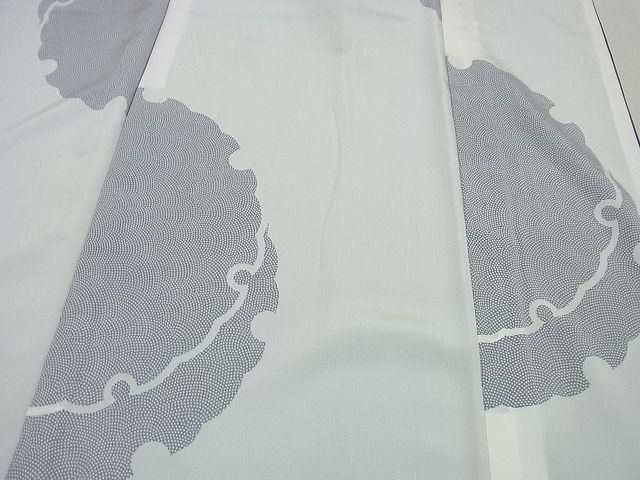 平和屋本店■極上　小紋　無双　紗袷　紗×絽　雪輪重ね菱花文　逸品　未使用3s2619