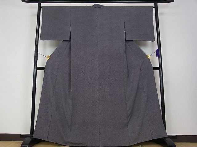 平和屋本店●極上 人間国宝 小宮康孝 江戸小紋 黒地 鈴乃屋扱い 逸品s2825