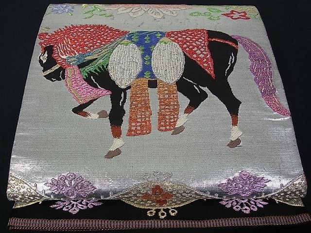 平和屋本店●極上 龍村平蔵製 本袋帯 天竺装駒 逸品s2827
