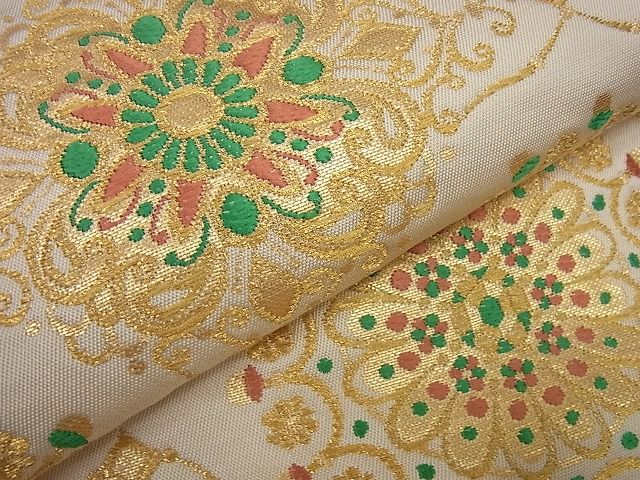 平和屋本店●極上 龍村美術織物 たつむら 六通柄袋帯 唐織 揺英文 逸品3s2949