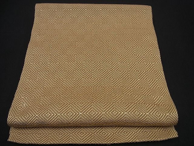 平和屋本店●超希少　伊兵衛織　工芸手織　八寸名古屋帯　入子菱　逸品3s2952
