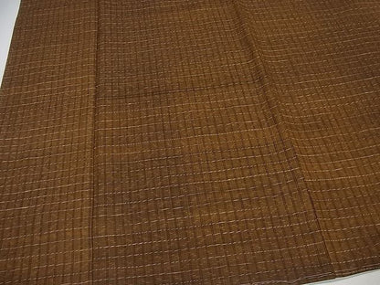 平和屋本店■極上　国指定重要無形文化財　本場久米島紬　手織　証紙付き　逸品　未使用3s3032