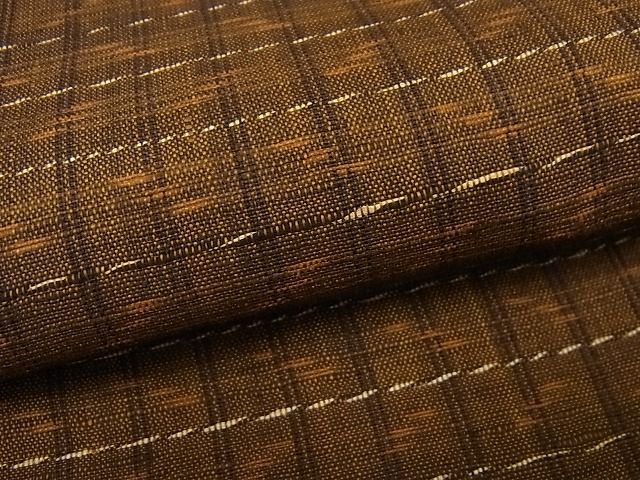 平和屋本店■極上　国指定重要無形文化財　本場久米島紬　手織　証紙付き　逸品　未使用3s3032