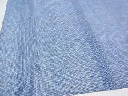 平和屋本店＊最高級 夏物 重要無形文化財 越後上布 林宗平 格子 証紙付き 逸品 s30628