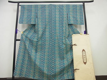 期間限定セール35％off■極上　夏物　浴衣　銀座もとじ　竺仙　菱繋ぎ　綿　たとう紙付き　逸品　未使用3s3078
