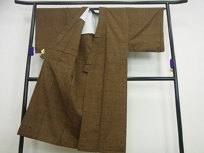 平和屋本店▽超希少 男性 伊兵衛織 工芸手織 アンサンブル 単衣 逸品3s3389