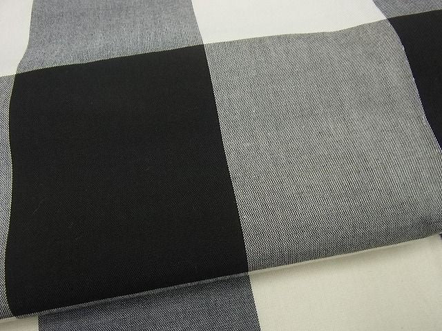 平和屋本店■極上　綿薩摩　東郷織物謹製　手織　實篤　永江明夫　単衣　格子柄　証紙付き　逸品　未使用3s3578