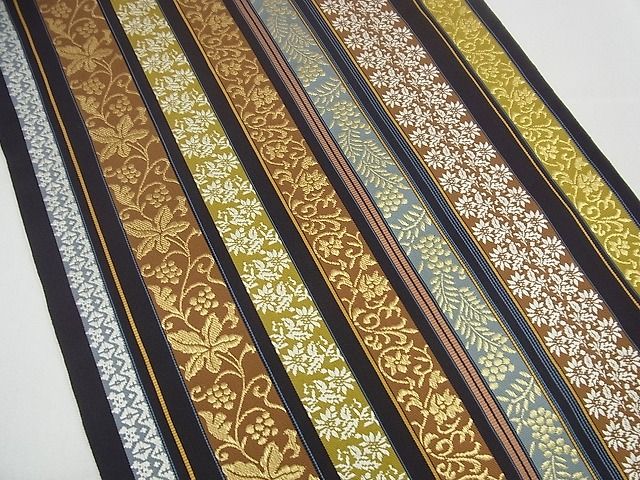 平和屋本店●極上 本場筑前博多織 両面 全通柄袋帯 黒木織物謹製 花唐草間道 博多金ラベル 証紙付き 未使用3s3623