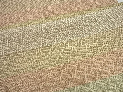 平和屋本店●超希少　伊兵衛織　工芸手織　八寸名古屋帯　入子菱　逸品3s3685